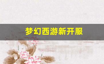梦幻西游新开服(梦幻西游新开服务器怎么才能进去啊)
